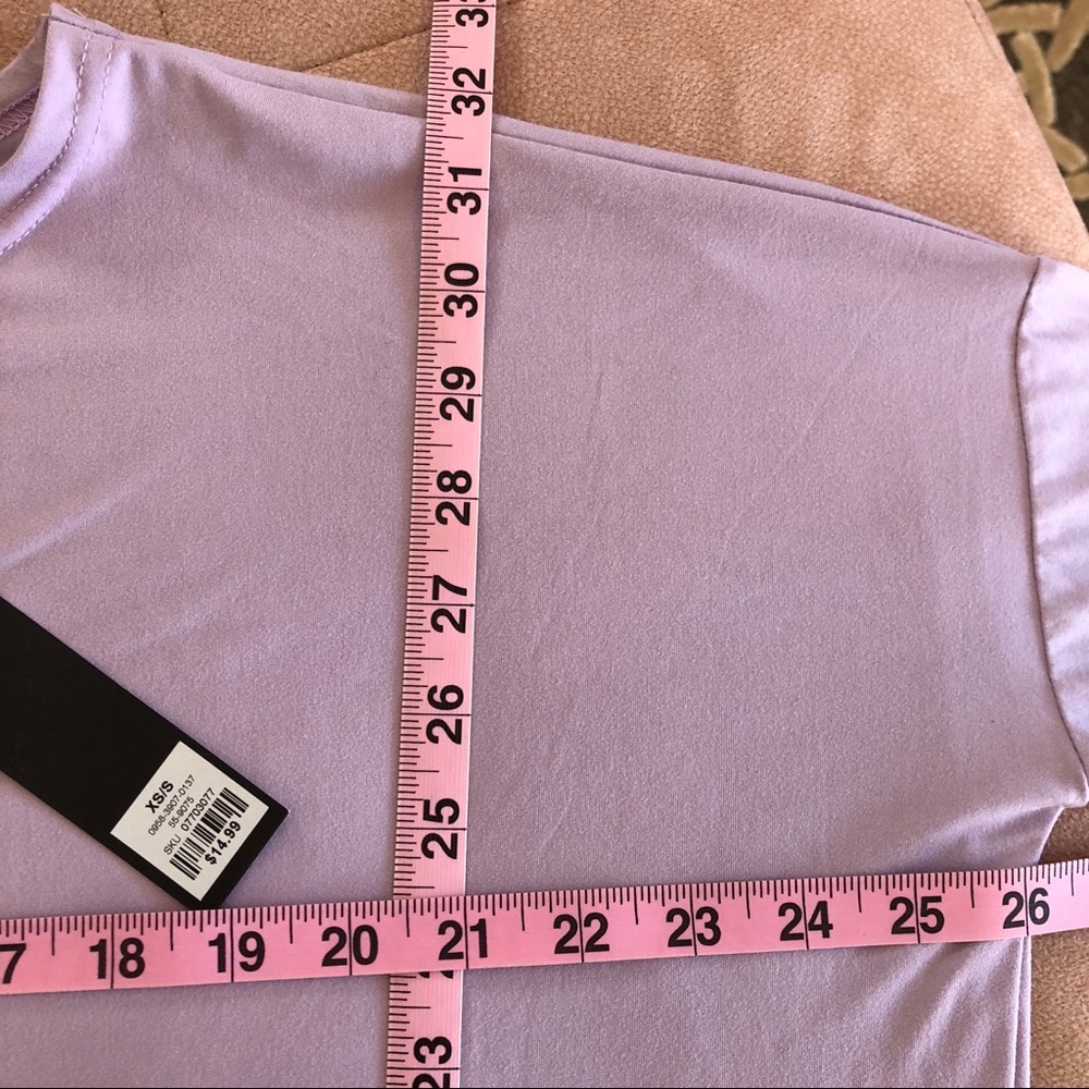 NWT LIGHT LAVENDER PURPLE SOFT OVERSIZED TUNIC - Picture 5 of 5
